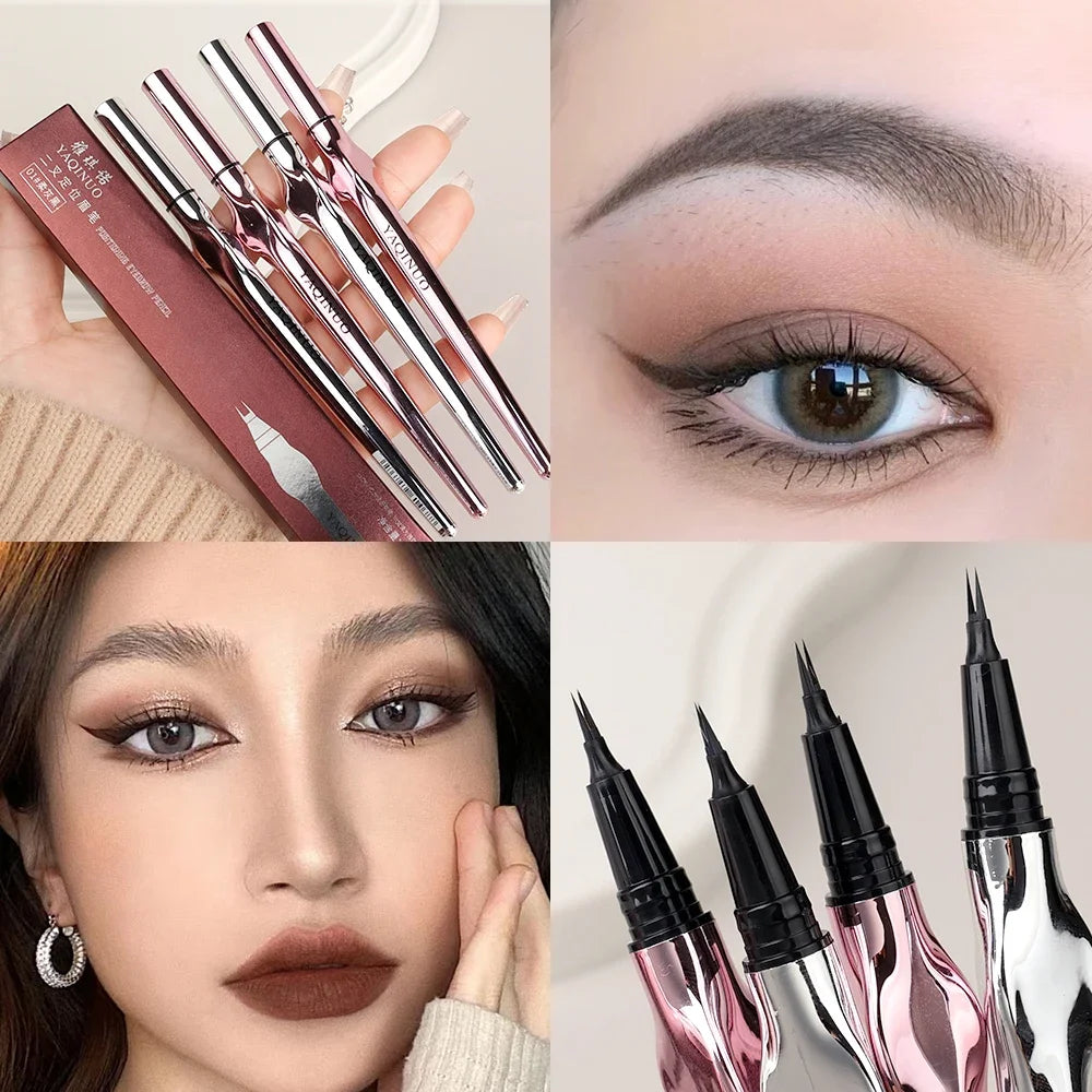 2-Point Waterproof Eyebrow Tattoo Pencil – Long-Lasting Brow Enhancer with Fine Micro-Fork Tip for Natural Definition