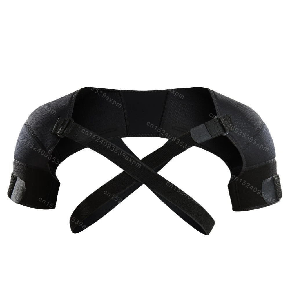 Adjustable Cross Compression Shoulder Brace – Double Bandage Support Strap for Shoulder Protection and Posture Correction