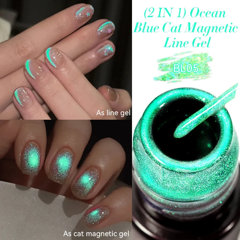 5ml Metallic Gold & Silver Liner Gel – Super Bright Mirror Nail Art Drawing Gel for French Tips & Design