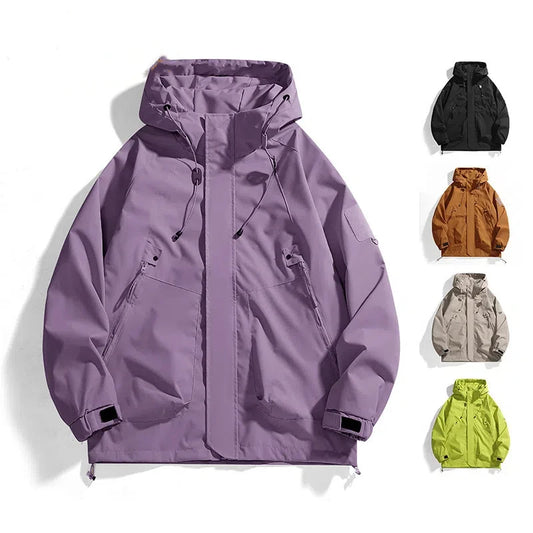Unisex Waterproof Outdoor Windbreaker Jacket – Lightweight Hooded Coat for Hiking, Camping, Fishing & Daily Wear (Spring & Autumn)