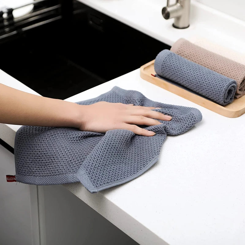 Ultra-Soft 100% Cotton Kitchen Dishcloth – Super Absorbent Cleaning Rag for Home and Kitchen Use