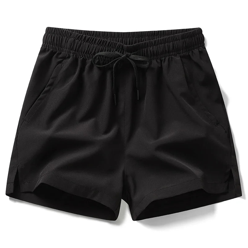 Summer Three-Piece Sports Shorts – Unisex Running Pants with Zipper Pockets for Beach and Casual Wear