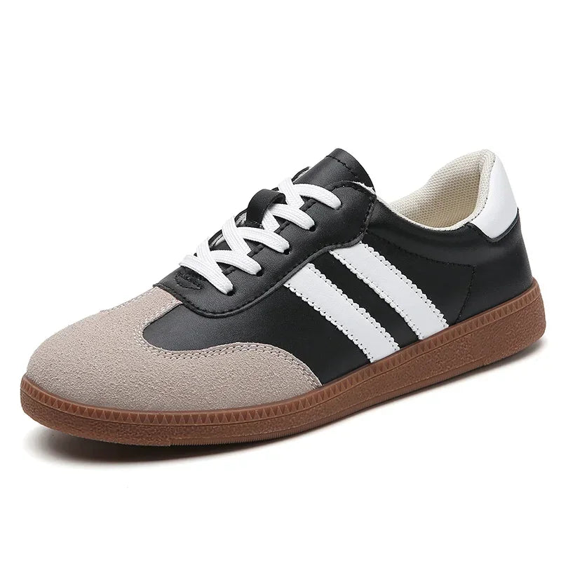 Women’s White Fashion Platform Sneakers – Casual Vulcanized Comfort Shoes for Spring 2024 Trendy Everyday Wear