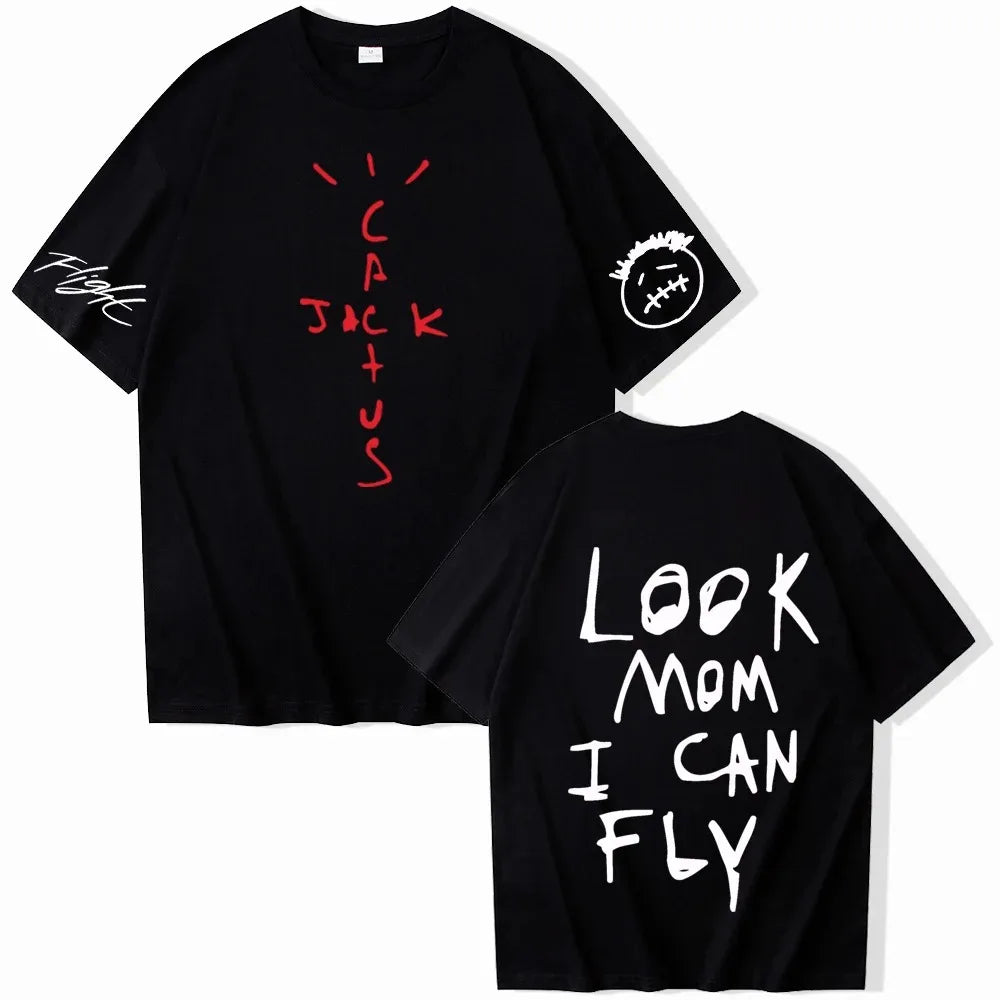 Y2K Letter Print Cotton T-Shirt – Summer Fashion Short Sleeve Tee for Men and Women