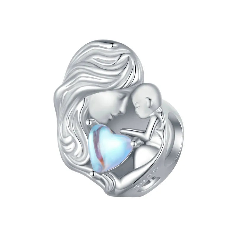 Sterling Silver Pumpkin Carriage & Dancing Shoes Charm Bead – Heart-Shaped Pendant for DIY Bracelets