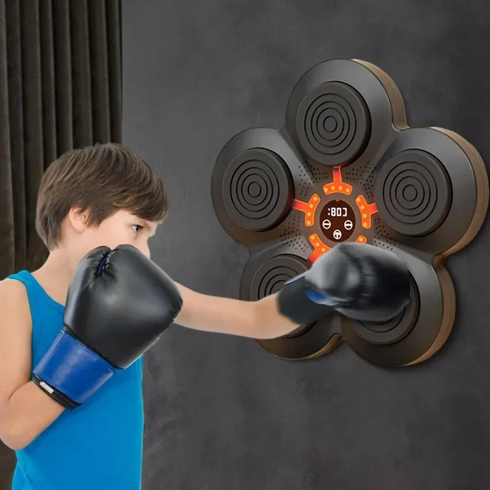 Smart Bluetooth Music Wall Boxing Machine – LED Light Target with USB Charging, Sandbag Training Equipment for Adults & Kids