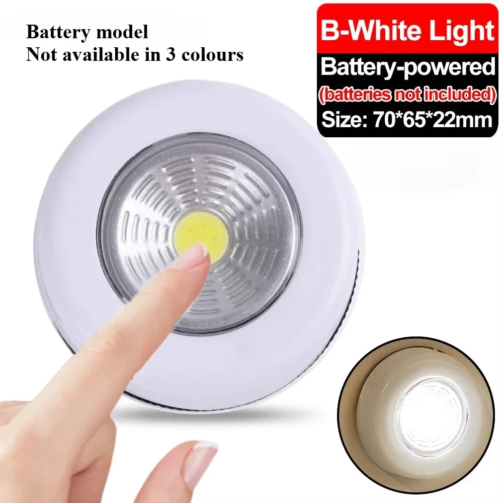 USB Rechargeable LED Night Light – Portable Touch-Control Atmosphere Lamp for Bedroom, Living Room, Closet & Reading – White/Yellow Light Options