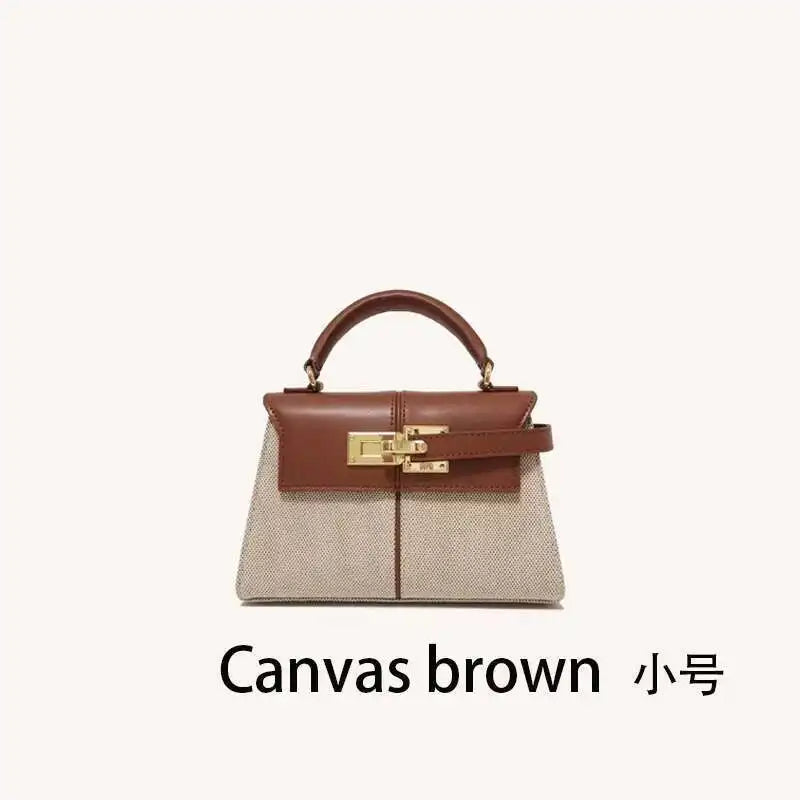 Trapezoidal Crossbody Leather Bag for Women – Versatile PU Top-Handle Handbag, Fashionable Casual Day Clutch Purse