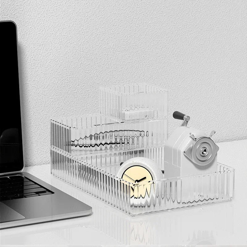 Clear Acrylic Desk Drawer Organizer – Multi-Purpose Storage Bins for Makeup, Bathroom, Office, and Kitchen Accessories