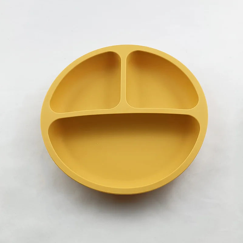 Baby Silicone Suction Plate – Smile Face Cartoon Toddler Tableware for Safe & Fun Feeding