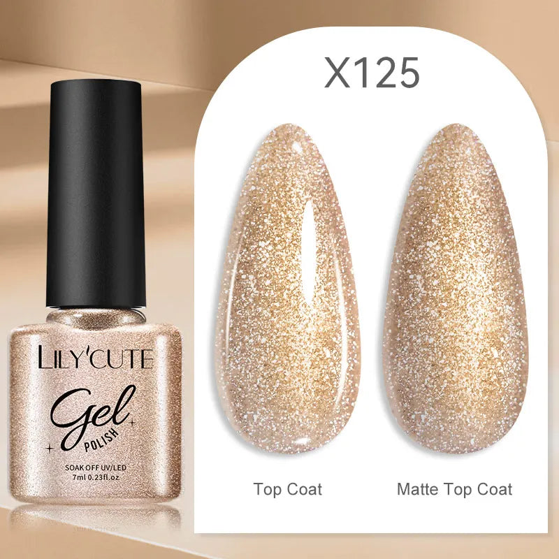 7ml Nail Gel Polish – 125 Solid Colors, Soak-Off UV LED Semi-Permanent Gel for Manicure