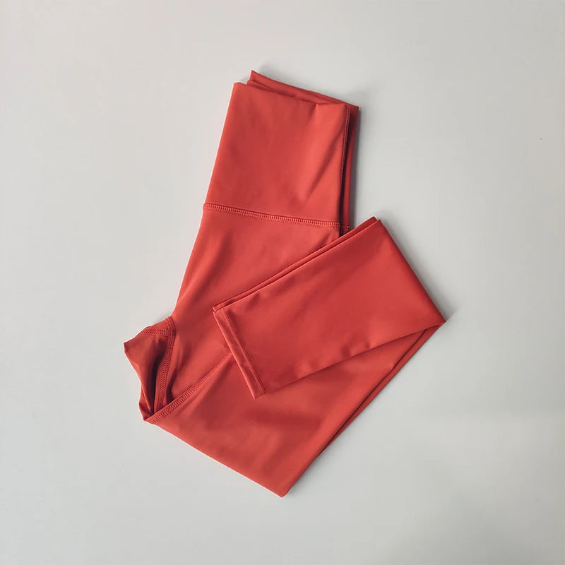 Women's High-Waist Seamless Pocket Yoga Pants – Fast-Drying Tight Leggings for Running & Fitness