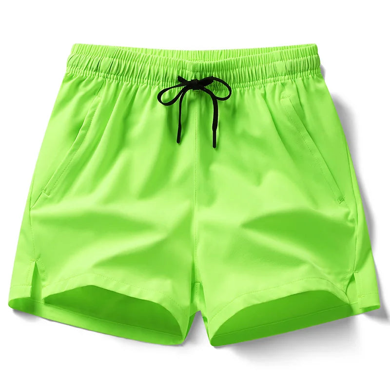 Summer Three-Piece Sports Shorts – Unisex Running Pants with Zipper Pockets for Beach and Casual Wear