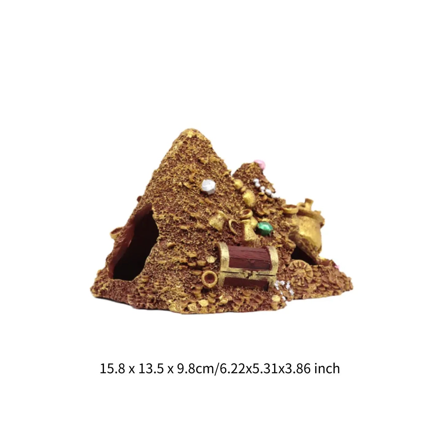 Aquarium Rockery Bridge Decoration – Multifunctional Resin Cave Ornament for Fish Tank Landscaping and Tabletop Aquatic Displays