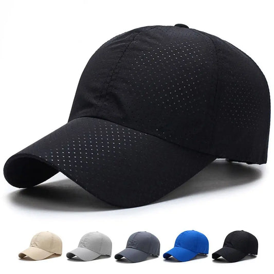 Unisex Quick-Drying Mesh Baseball Cap – Breathable Sun Protection Hat for Summer Travel and Sports