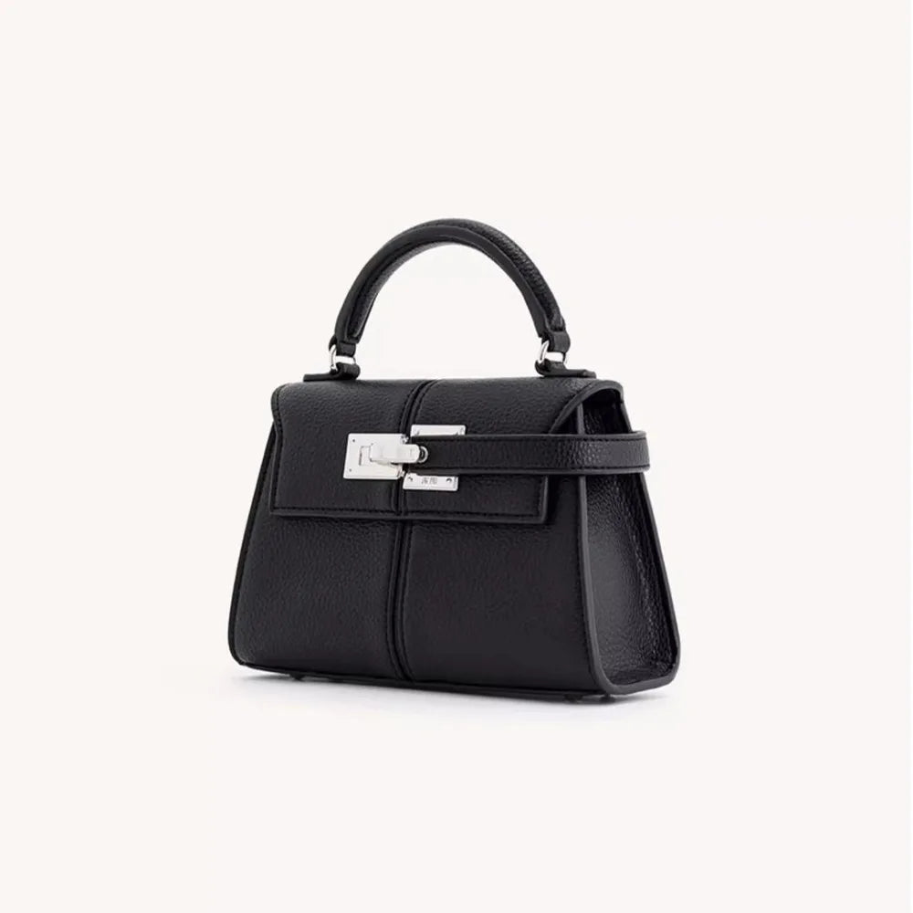 Trapezoidal Crossbody Leather Bag for Women – Versatile PU Top-Handle Handbag, Fashionable Casual Day Clutch Purse