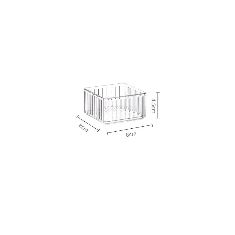 Clear Acrylic Desk Drawer Organizer – Multi-Purpose Storage Bins for Makeup, Bathroom, Office, and Kitchen Accessories