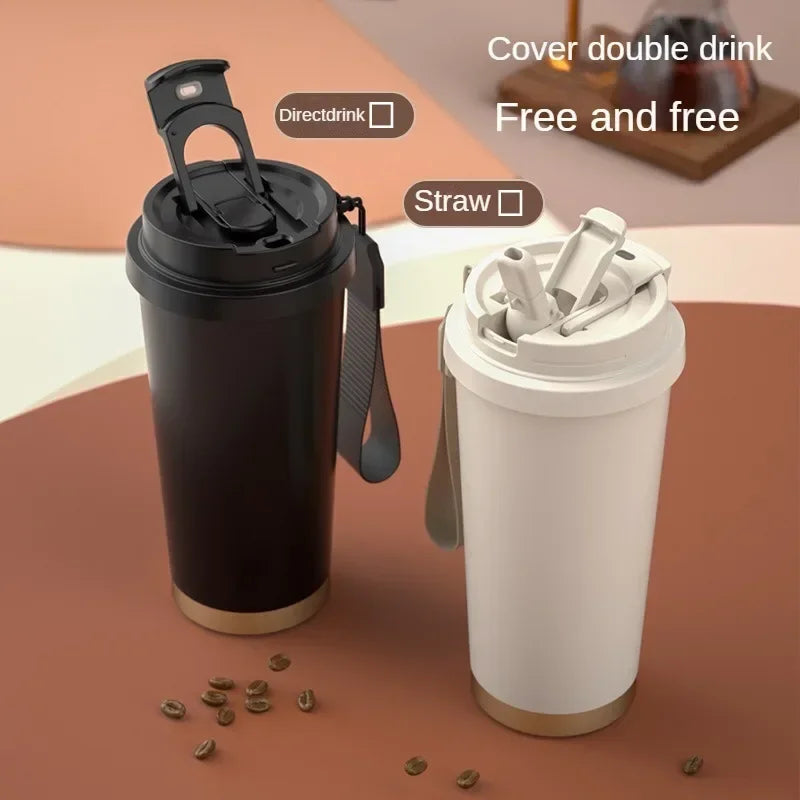 530ml Double Wall Stainless Steel Thermos Cup – Vacuum Insulated Coffee and Water Bottle
