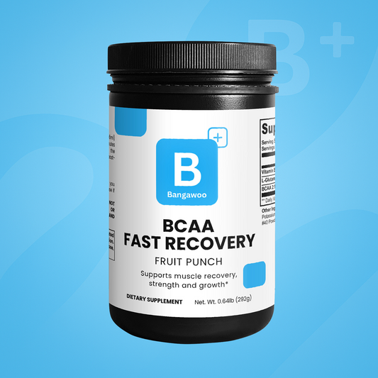 BCAA Shock Powder – Fruit Punch Flavor, 5000mg BCAA 2:1:1 Blend with Glutamine for Muscle Recovery & Lean Growth – 292g (0.64lb)