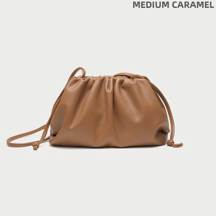 Soft PU Leather Hobo Bag – Women's Minimalist Shoulder & Crossbody Handbag with Hasp Closure