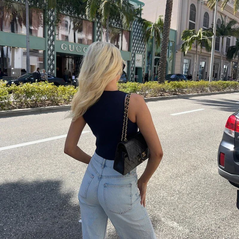 Slim Fit Knit Button Vest – Sleeveless Round Neck Solid Color Crop Top