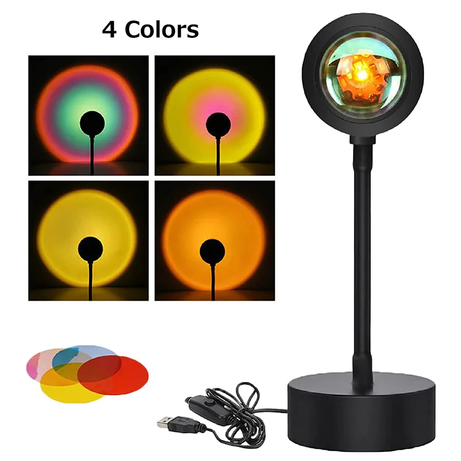 Smart LED Sunset Projection Light – Tuya App & Remote Control, USB 5V Bluetooth Night Lamp for Room Decor & Photography