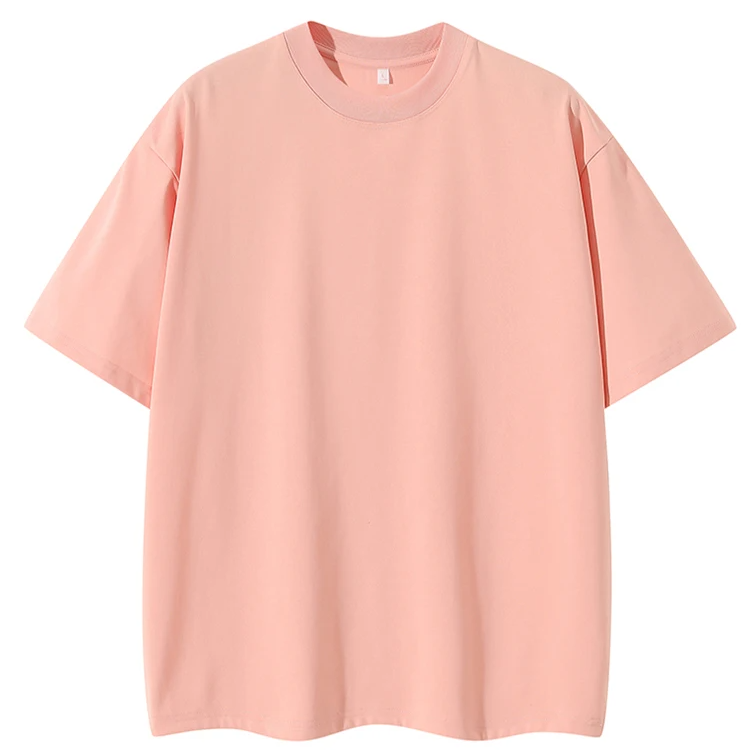 Unisex Oversized Heavy Cotton T-Shirt – 260G Korean Fashion Loose Fit Short Sleeve Tee for Summer Casual Wear