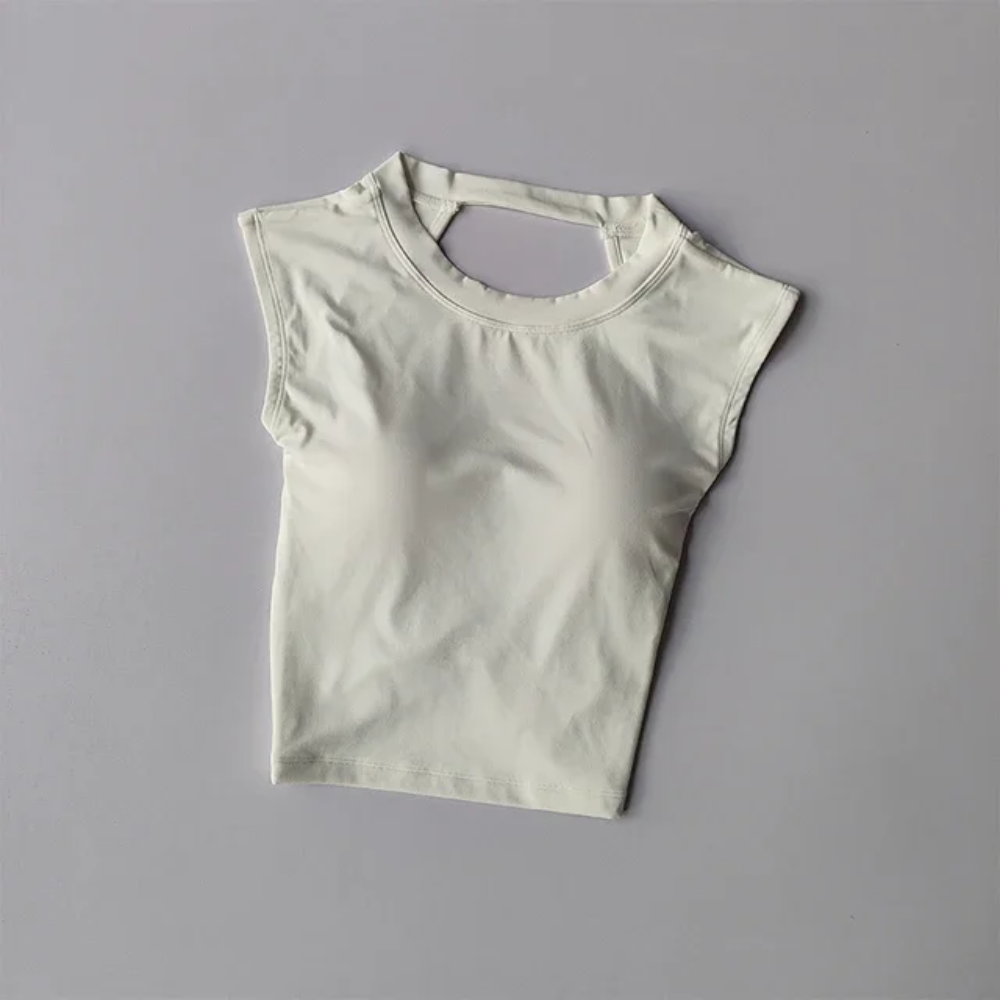 Backless Quick-Dry Yoga Vest – Slim Fit Sports Top with Chest Pads