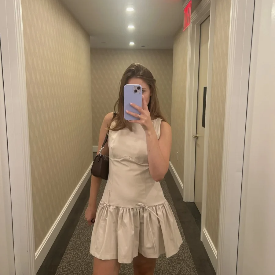 Sleeveless Black Mini Dress – Lace-Up Preppy Style A-Line School Dress