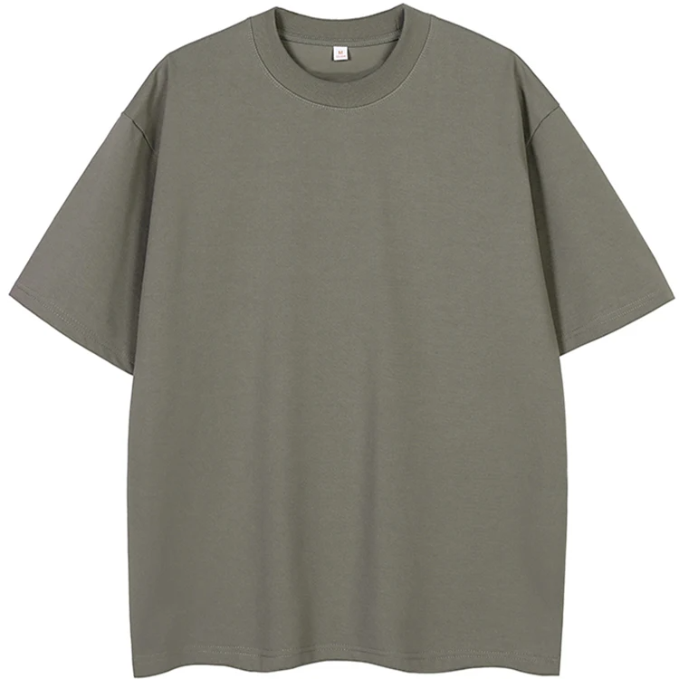 Unisex Oversized Heavy Cotton T-Shirt – 260G Korean Fashion Loose Fit Short Sleeve Tee for Summer Casual Wear