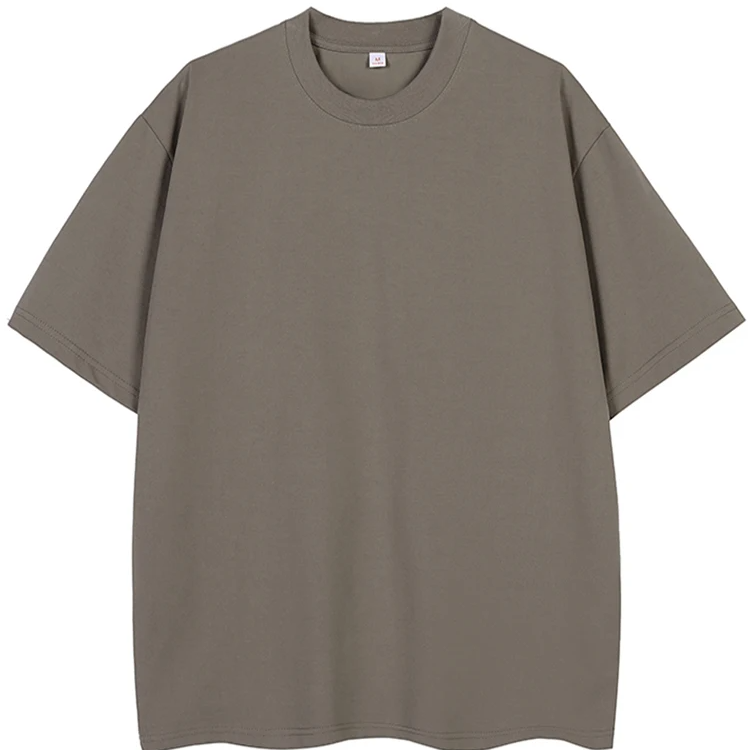Unisex Oversized Heavy Cotton T-Shirt – 260G Korean Fashion Loose Fit Short Sleeve Tee for Summer Casual Wear