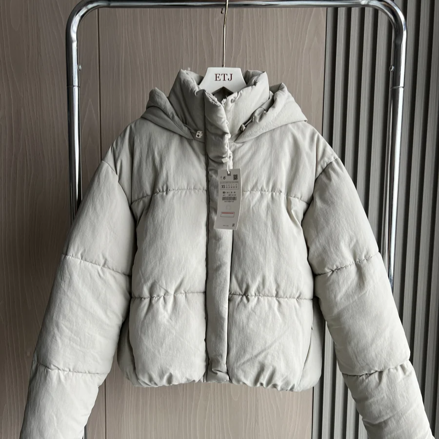 Waterproof Hooded Quilted Jacket – Short Thick Cotton-Padded Winter Coat