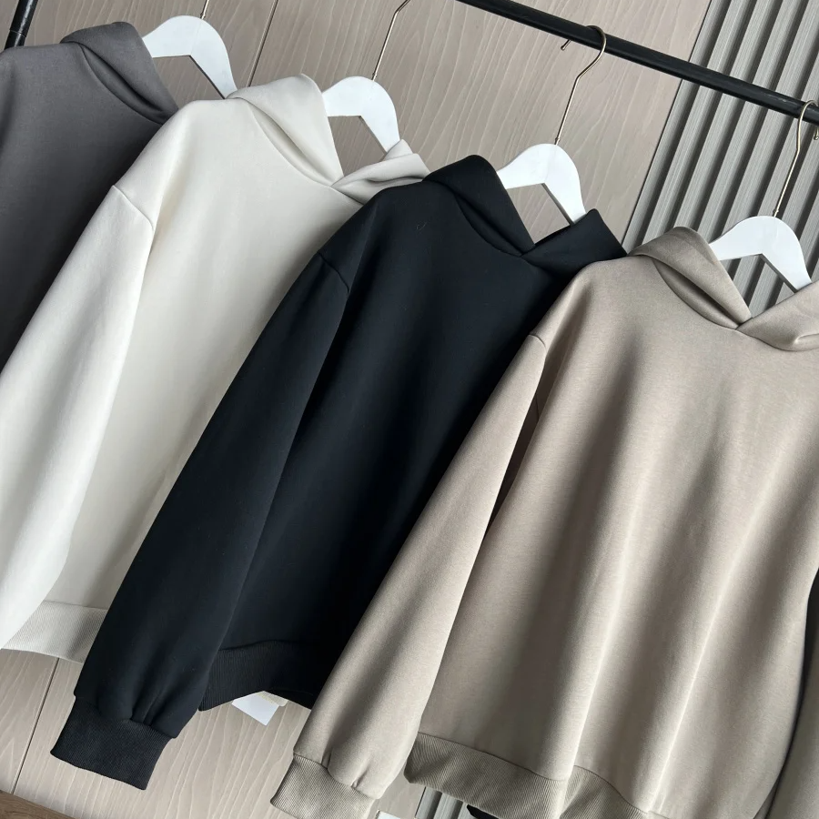 Women’s Classic Hooded Sweatshirt & Jogger Set – Loose Fit Two-Piece Loungewear for Autumn/Winter