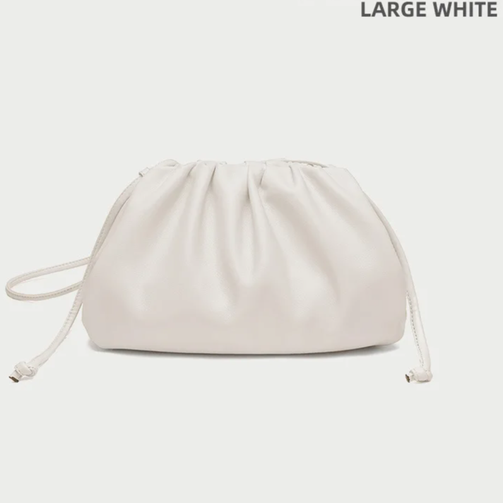 Soft PU Leather Hobo Bag – Women's Minimalist Shoulder & Crossbody Handbag with Hasp Closure