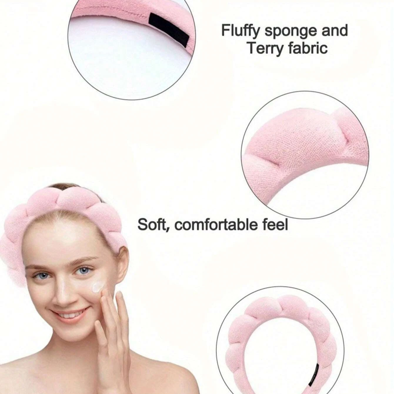 3-Piece Luxury Spa Headband and Wristband Set – Soft Fiber Face Wash & Makeup Hair Accessory Kit