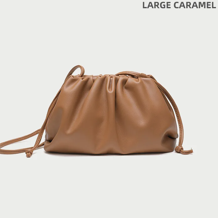 Soft PU Leather Hobo Bag – Women's Minimalist Shoulder & Crossbody Handbag with Hasp Closure