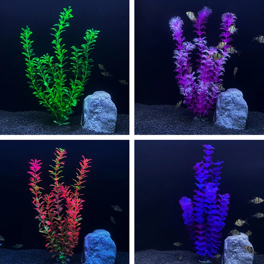 30cm Tall Artificial Aquarium Plants – Plastic Simulated Water Plants for Fish Tank Landscaping and Aquascaping Decoration