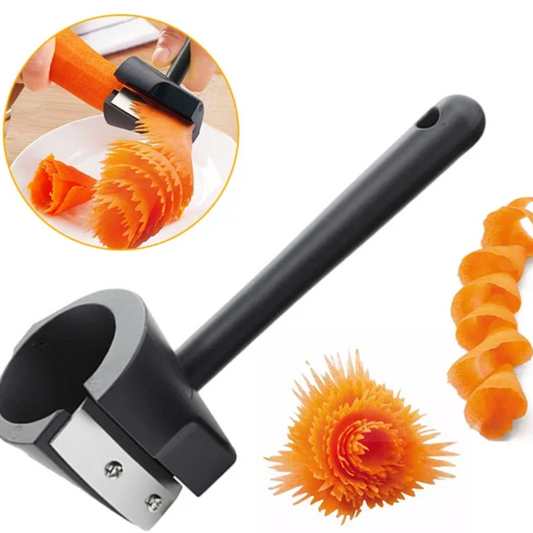 Spiral Vegetable Cutter and Carrot Shredder – Multi-Purpose Fruit Peeler and Decorative Carving Tool