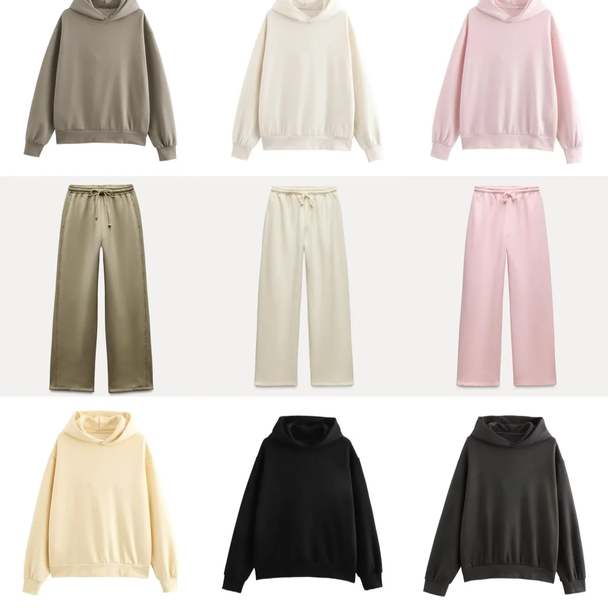 Women’s Classic Hooded Sweatshirt & Jogger Set – Loose Fit Two-Piece Loungewear for Autumn/Winter