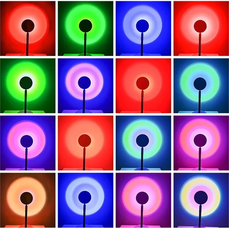 Smart LED Sunset Projection Light – Tuya App & Remote Control, USB 5V Bluetooth Night Lamp for Room Decor & Photography